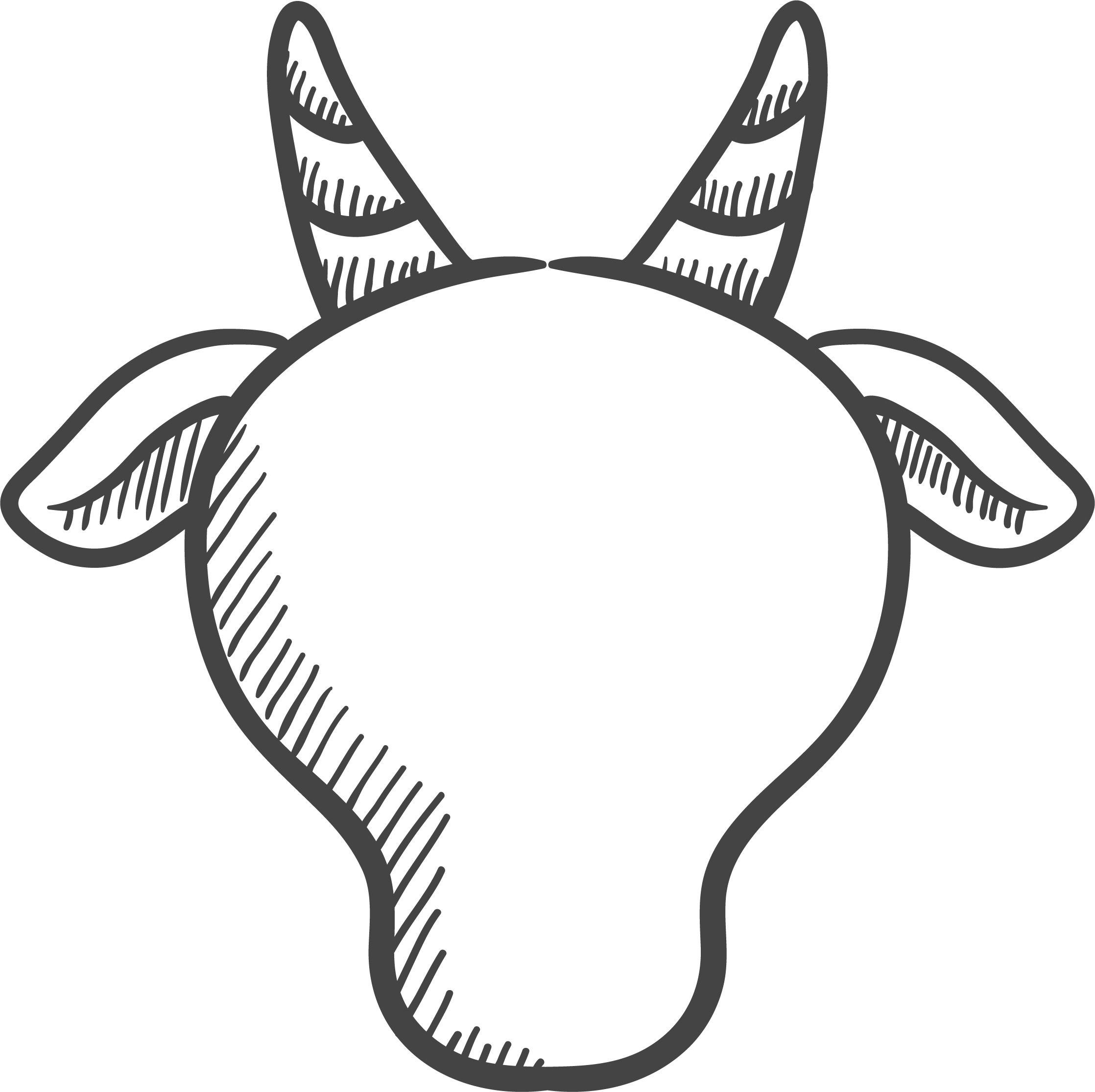Sketch icon of bull head