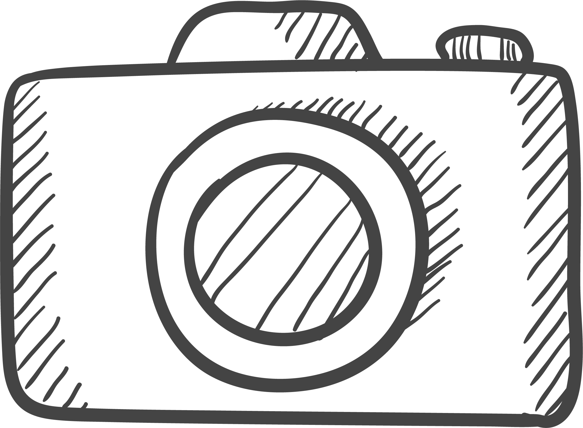 Sketch icon of photography camera