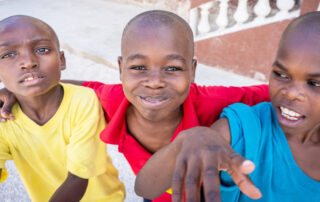 Boys at summer vacation bible school