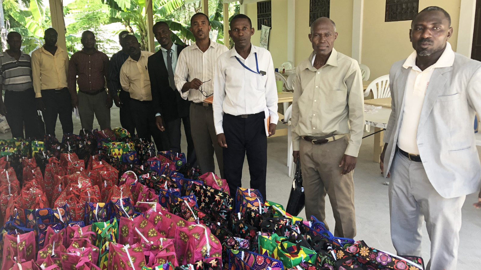 Haitian pastors and care packages for the community in need