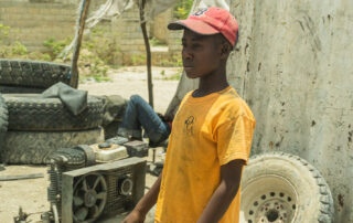 Haitian boy mechanic