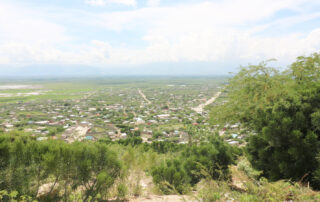 view of Haitian town from hilltop