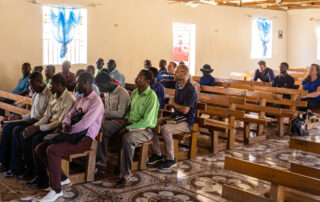 Haitians and others in church