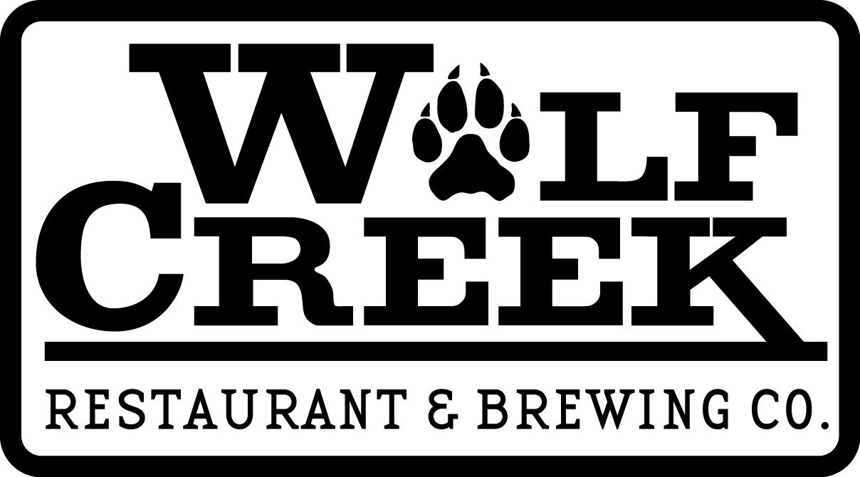 black and white wolf creek restaurant logo
