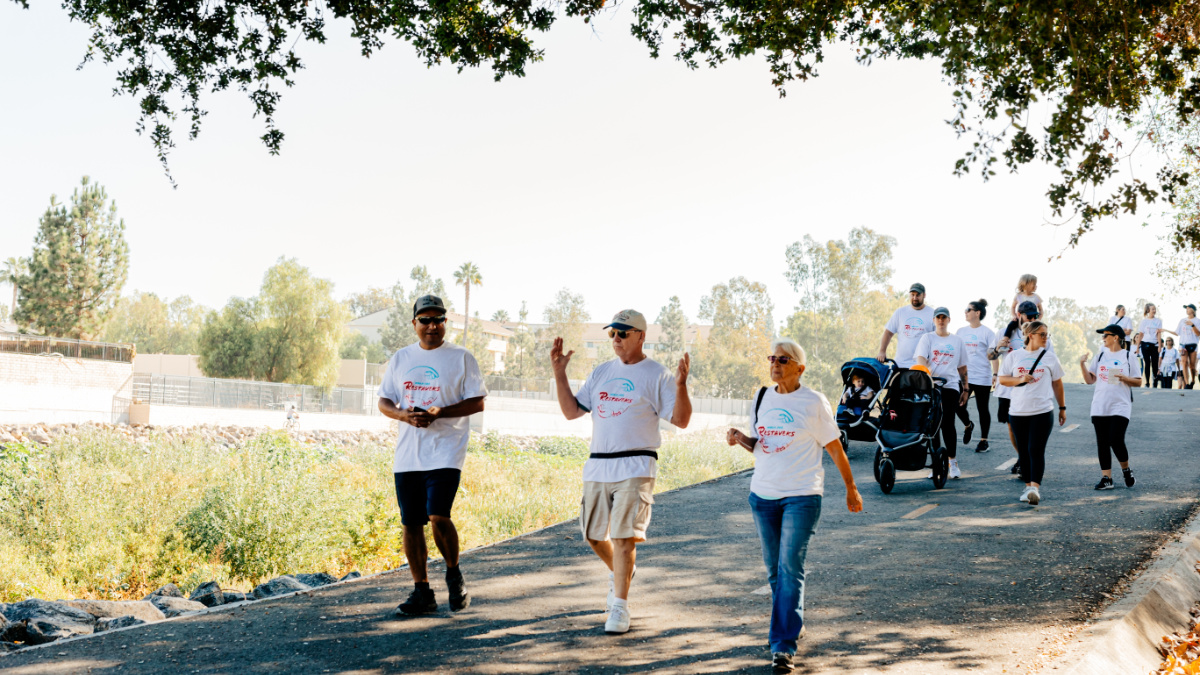 Simi Walk supporters walking.