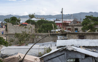 Haiti rooftops and hillside