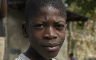 Portrait of male child from Regency children's home in Haiti.