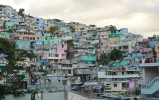 The impoverished city/houses of Port Au Prince in Haiti