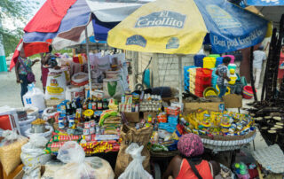 Street vendor in Haiti 2021