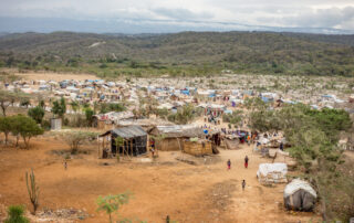 An encampment in Haiti, tent city